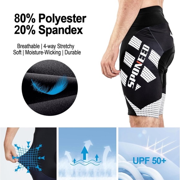 Men's Black Athletic Shorts - Picture 5 of 6